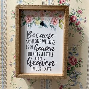NWOT Pretty "Bit of Heaven" Wood Wall Sign